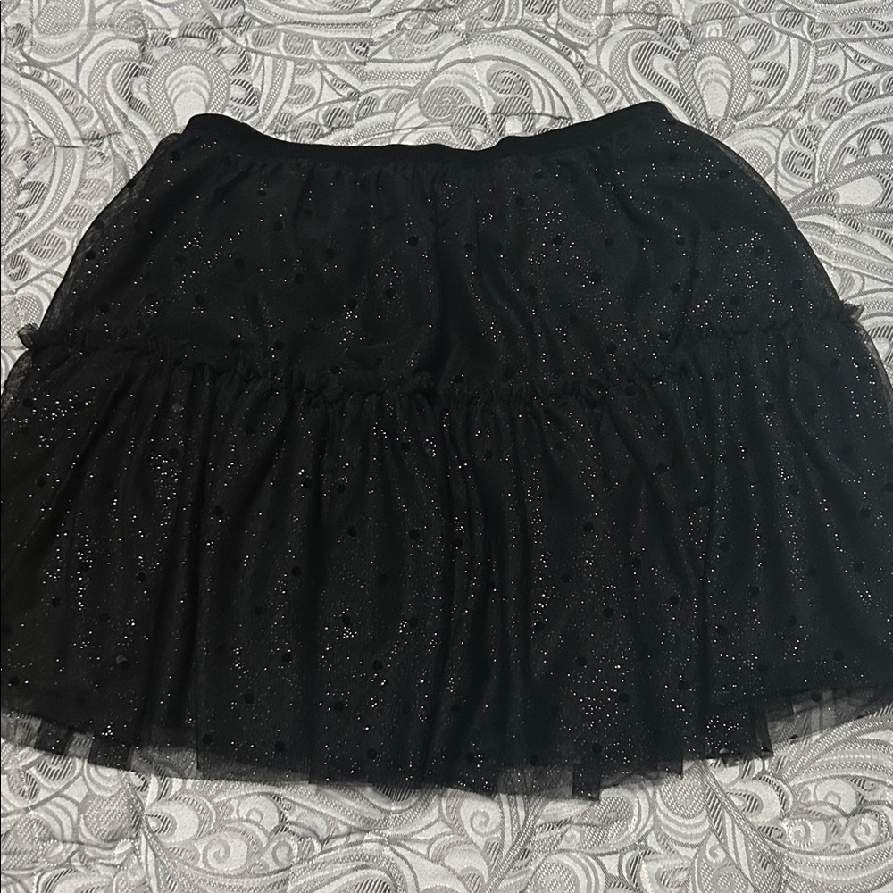 Cat & Jack Black Mini Skirt with Glitter